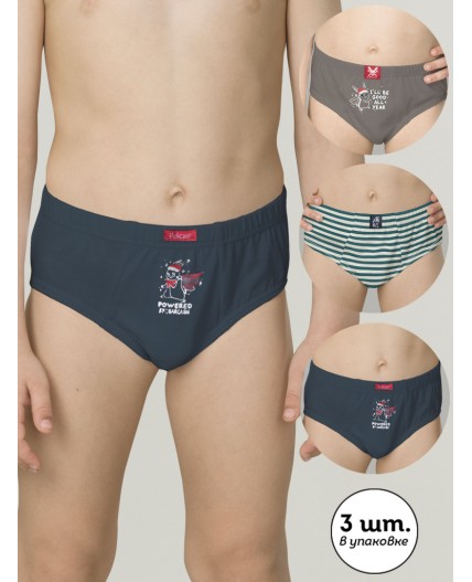 Трусы для мальчиков Темно-синий/серый/темносерый(54/40/43)