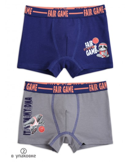 Трусы для мальчиков Темно-синий/серый(54/40)
