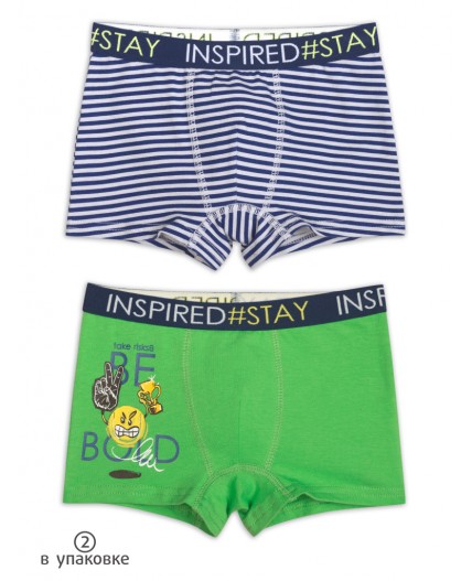 Трусы для мальчиков Серый/салатовый(40/38)