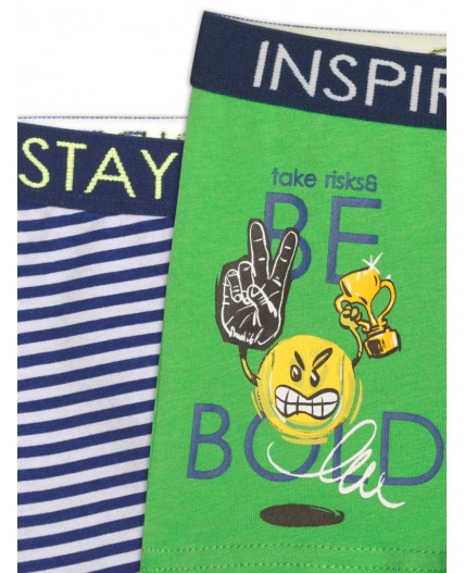 Трусы для мальчиков Серый/салатовый(40/38)