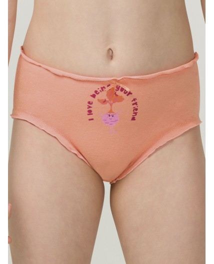 Трусы для девочек Персиковый/персиковый/белый(33/33/2)