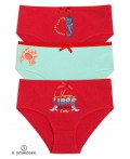 Трусы для девочек Лазурный/коралловый/коралловый(21/16/16)