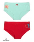 Трусы для девочек Голубой/коралловый(9/16)