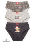 Трусы для мальчиков Серый/светло-серый/темно-серый(40/53/43)