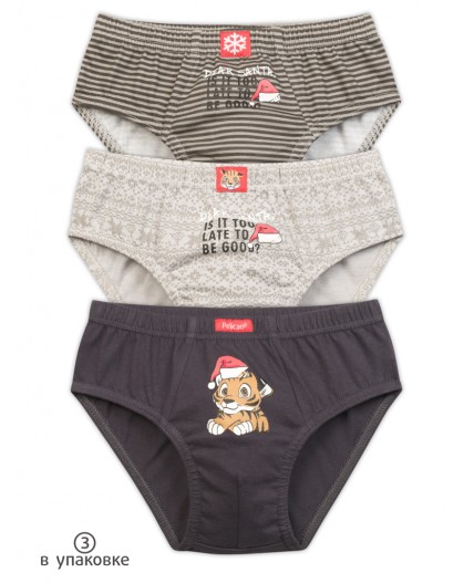 Трусы для мальчиков Серый/светло-серый/темно-серый(40/53/43)