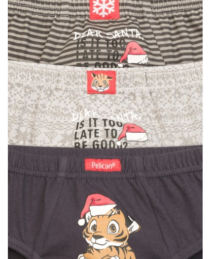 Трусы для мальчиков Серый/светло-серый/темно-серый(40/53/43)