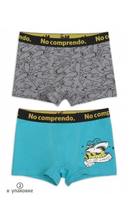 Трусы для мальчиков Серый/бирюза(40/4)