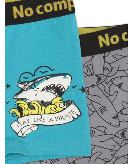 Трусы для мальчиков Серый/бирюза(40/4)