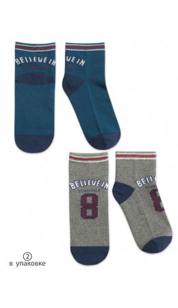 Носки для мальчиков Синий/серый(41/40)
