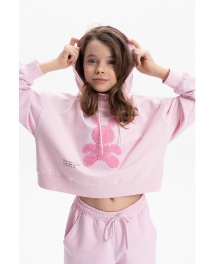 Толстовка для девочек Бледно-розовый(65)