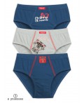 Трусы для мальчиков Синий/серый/синий(41/40/41)