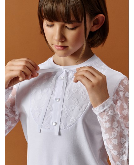 Джемпер для девочек Белый(2)