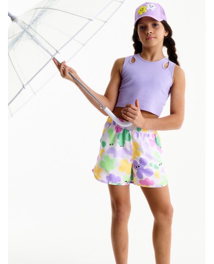 Шорты купальные для девочек Молочный(28)