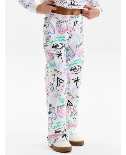 Брюки для девочек Молочный(28)