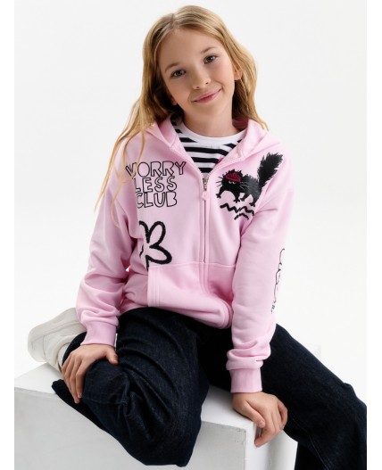 Толстовка для девочек Светло-розовый(58)