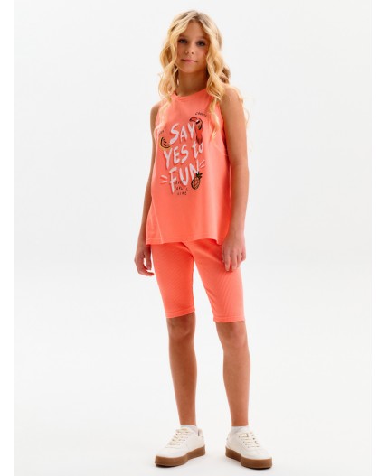 Майка для девочек Персиковый(33)