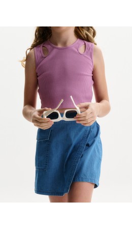 Майка (модель 'топ') для девочек Пыльно-розовый(64)