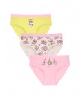 набор трусов для девочек Светло-молочный/розовый/яблочный(66/37/51)