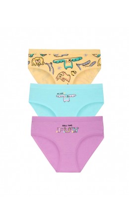 набор трусов для девочек Лаванда/лазурный/желтый(20/21/11)