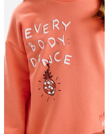 Толстовка для девочек Персиковый(33)