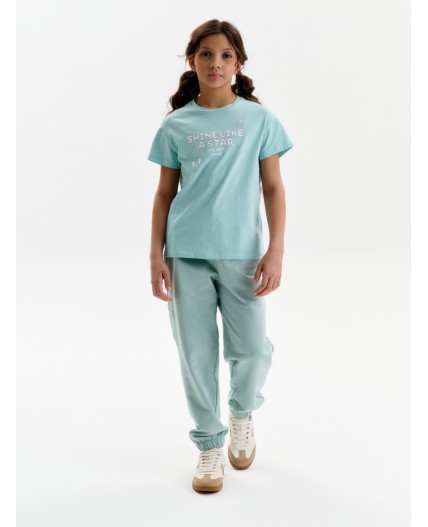 Футболка для девочек Лазурный(21)