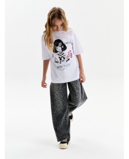 Футболка для девочек Белый(2)