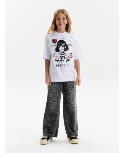 Футболка для девочек Белый(2)