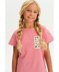 Футболка для девочек Пудра(35)