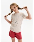 Футболка для девочек Молочный(28)