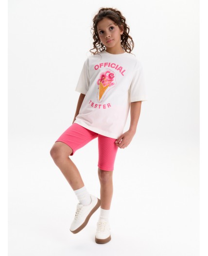 Футболка для девочек Молочный(28)