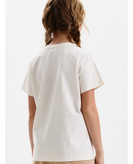 Футболка для девочек Молочный(28)