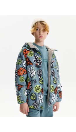 Двусторонняя ветровка для мальчиков Джинс(10)