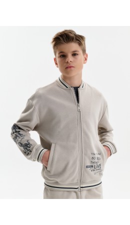 Толстовка для мальчиков Светло-серый(53)