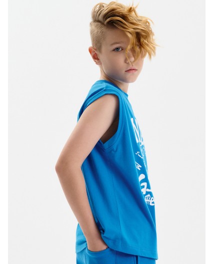 Майка для мальчиков Лазурный(21)