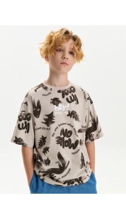 Футболка для мальчиков Светло-серый(53)