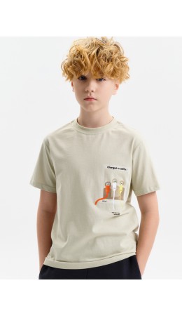 Футболка для мальчиков Серый(40)