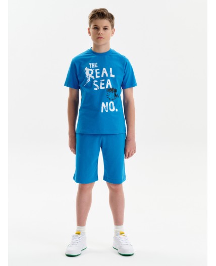 Футболка для мальчиков Лазурный(21)