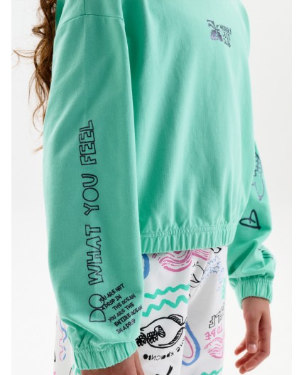 Толстовка для девочек Ментол(27)