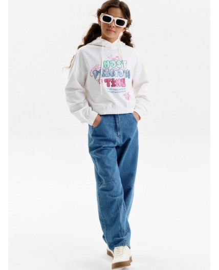Толстовка для девочек Молочный(28)