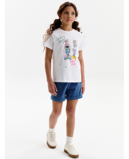 Футболка для девочек Молочный(28)