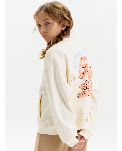 Толстовка для девочек Молочный(28)
