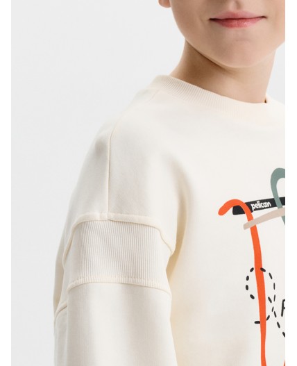 Толстовка для мальчиков Молочный(28)