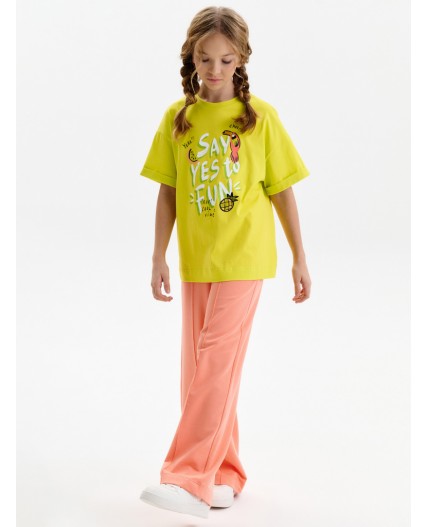 Брюки для девочек Персиковый(33)