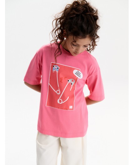 Футболка для девочек Розовый(37)