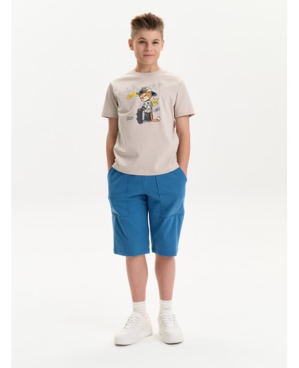 Футболка для мальчиков Светло-серый(53)