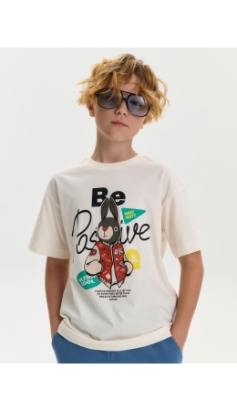 Футболка для мальчиков Молочный(28)