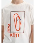 Футболка для мальчиков Молочный(28)