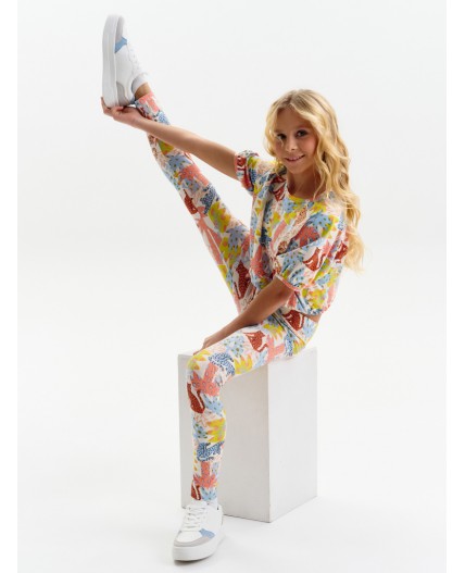 Брюки для девочек Персиковый(33)