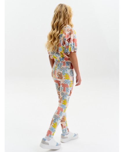 Брюки для девочек Персиковый(33)