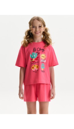 Пижама для девочек Коралловый(16)